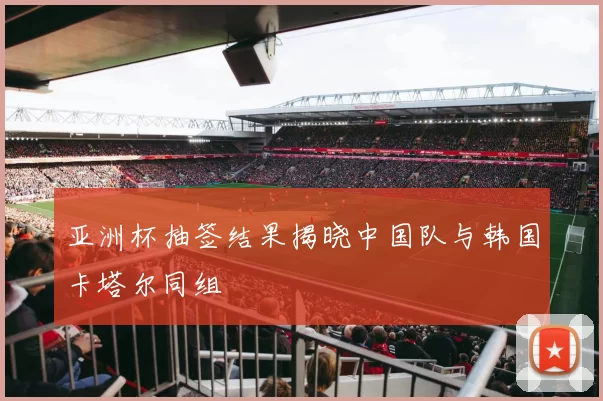 亚洲杯抽签结果揭晓中国队与韩国卡塔尔同组